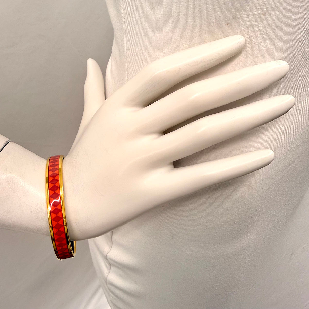 Hermes Narrow Enamel Bangle Bracelet