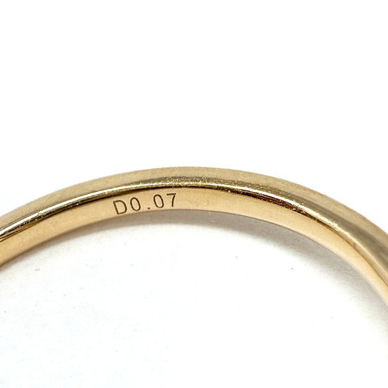 14K Rose Gold Ring with Triangular Shaped Pave Diamond Embellished Center Piece