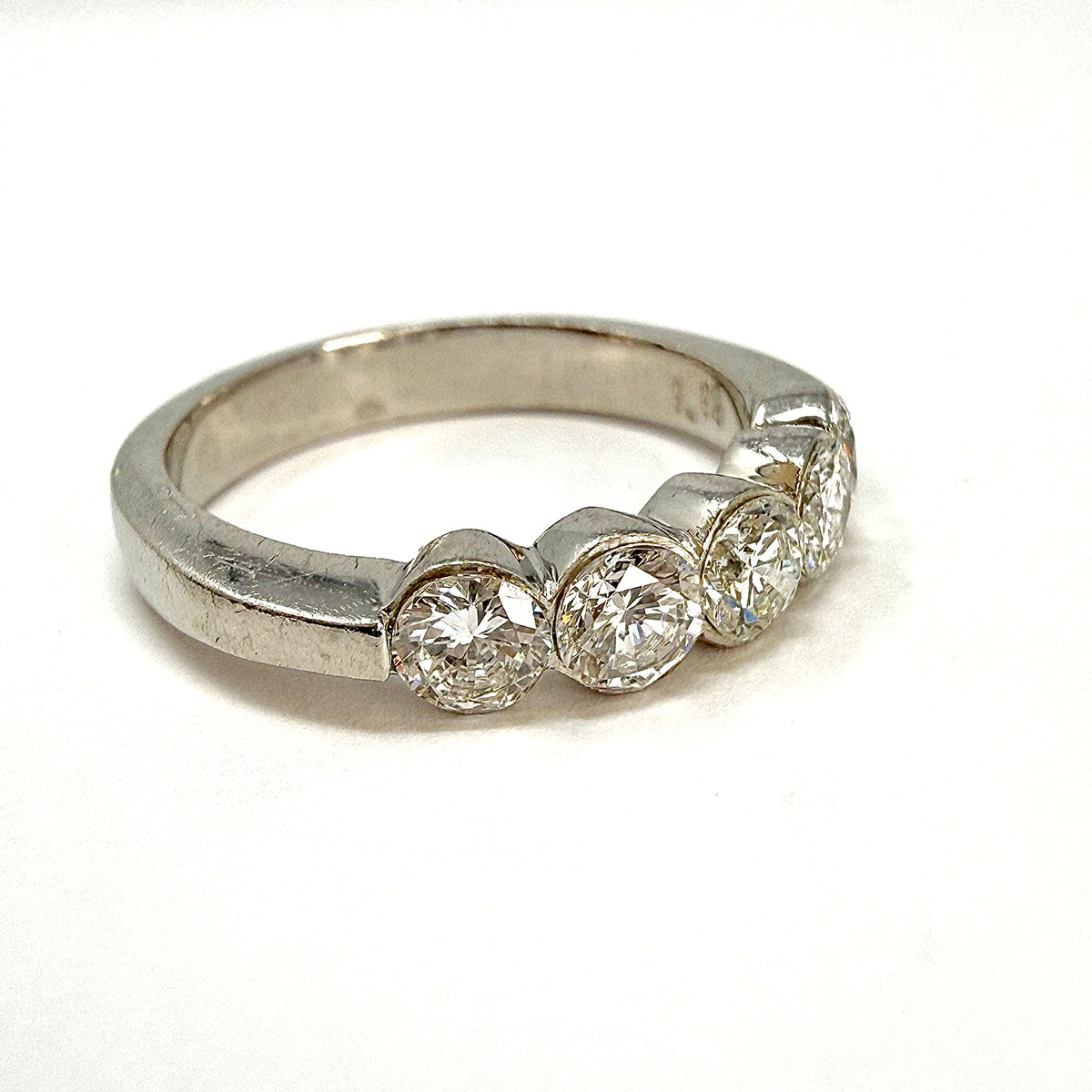 Bez Ambar Platinum Ring with 5 Full Cut Diamonds