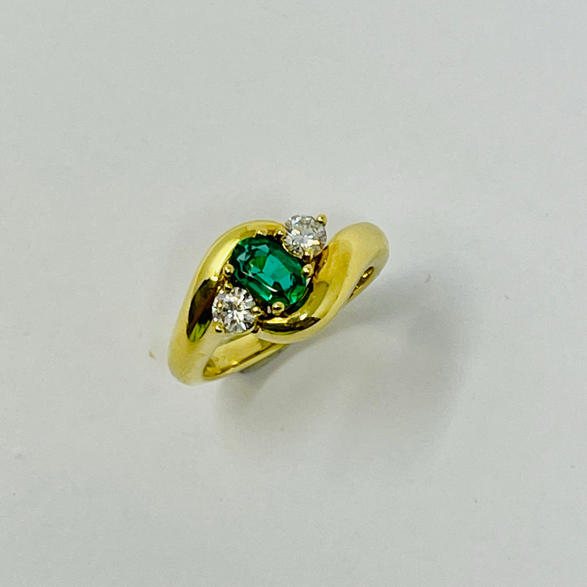 Kurt Wayne Ring with Emerald and Diamond