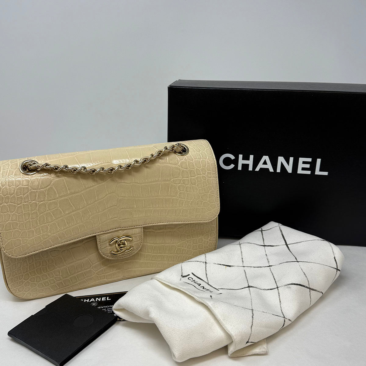 Chanel Medium Alligator Classic Double Flap Bag