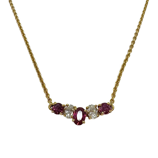 Kurt Wayne 18K Gold Necklace with Rubies and Diamonds