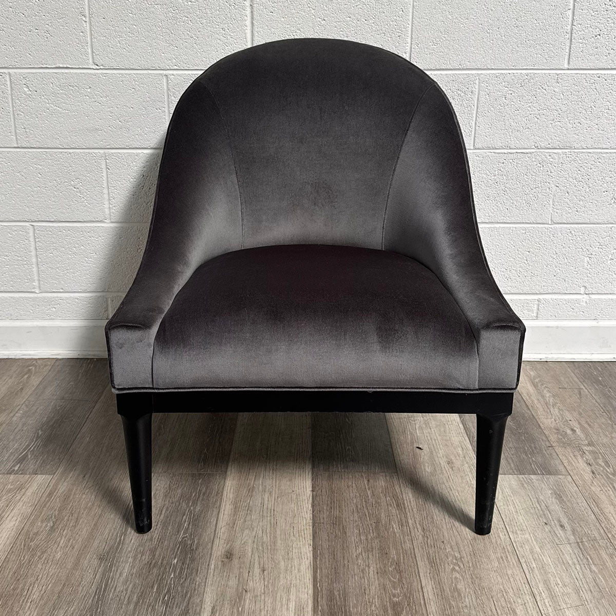 Pair Of Dark Gray Accent Chairs