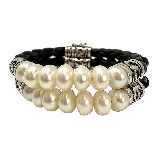 Pearl and Leather Bracelet