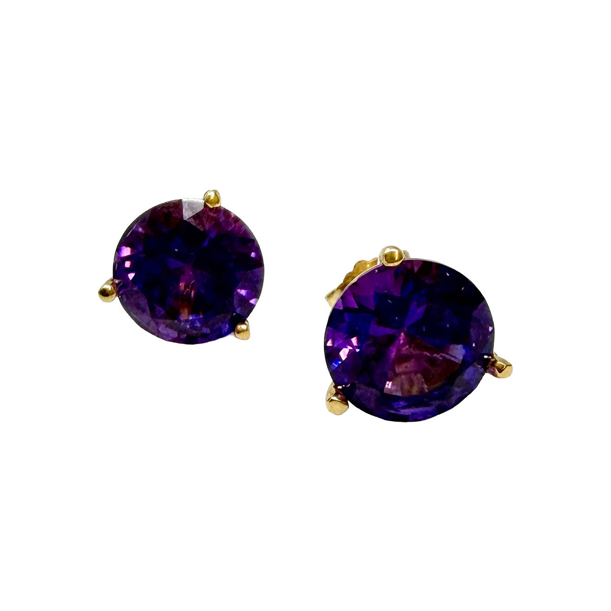 Amethyst Stud Earrings