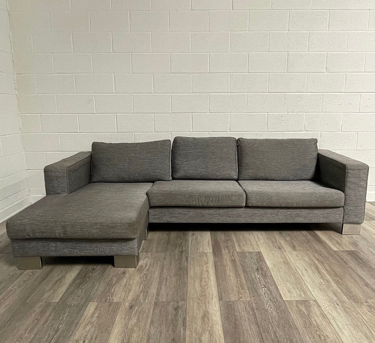 Upholstered Sectional Sofa with Chaise