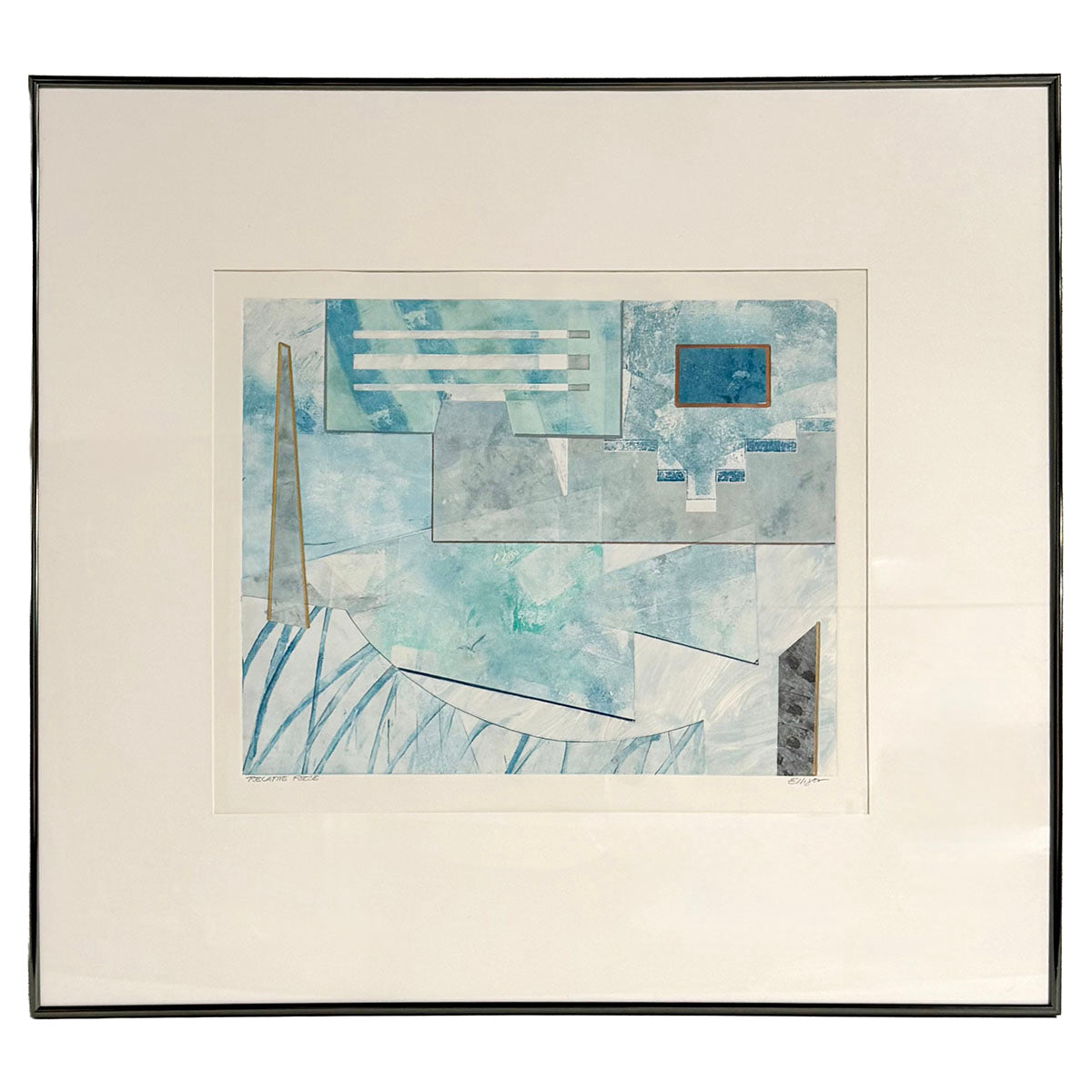 Framed Monoprint "Relative Force" signed