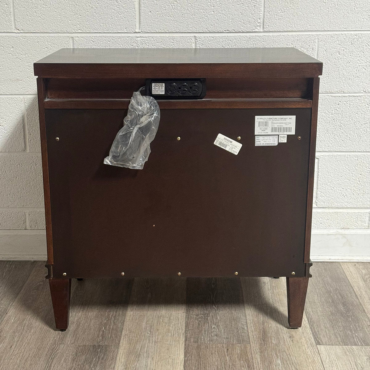 Wood End Table With Three Drawers