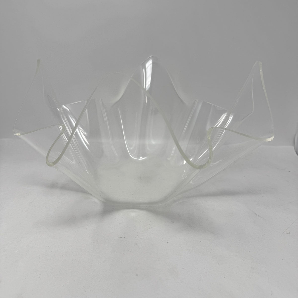 Arther Court Acrylic Handkerchief Bowl with Rabbit Stand