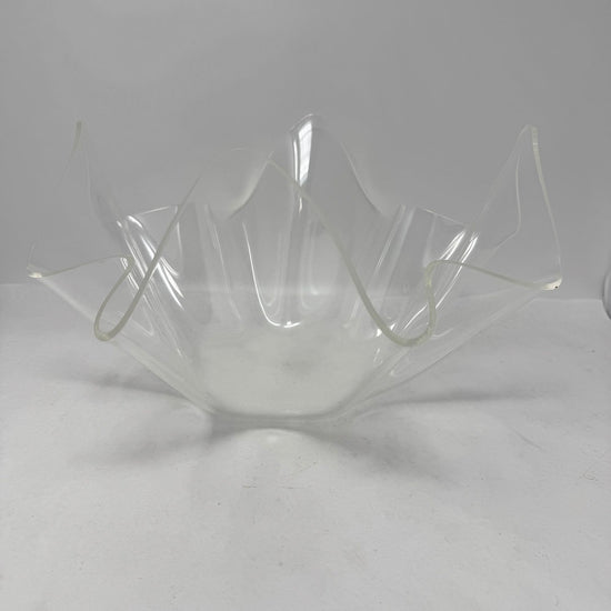 Arther Court Acrylic Handkerchief Bowl with Rabbit Stand