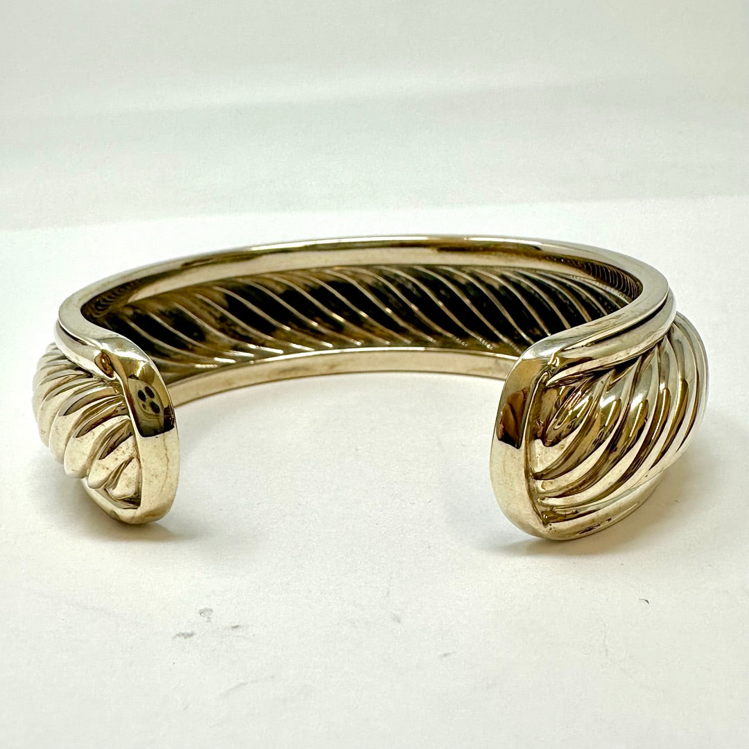 David Yurman Diamond Cable Cuff Bracelet