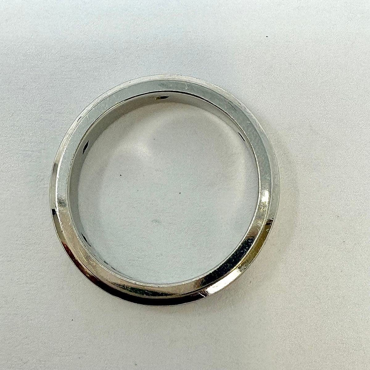 Platinum Satin Finished Ring with 6 Diamonds