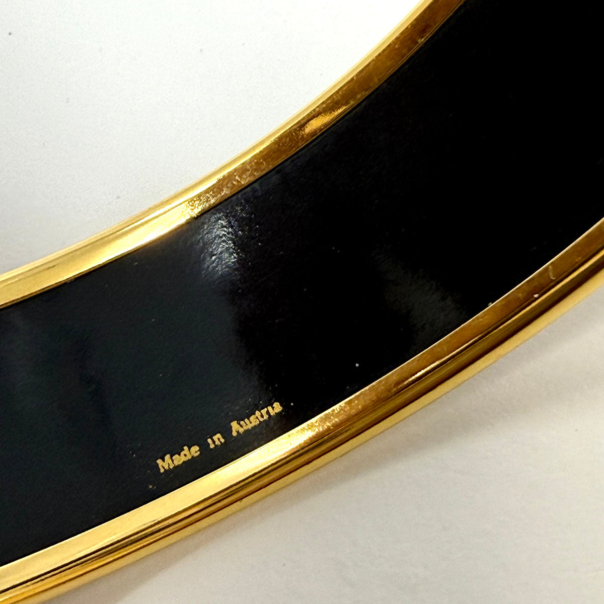 Hermes Wide Enamel Bangle Bracelet