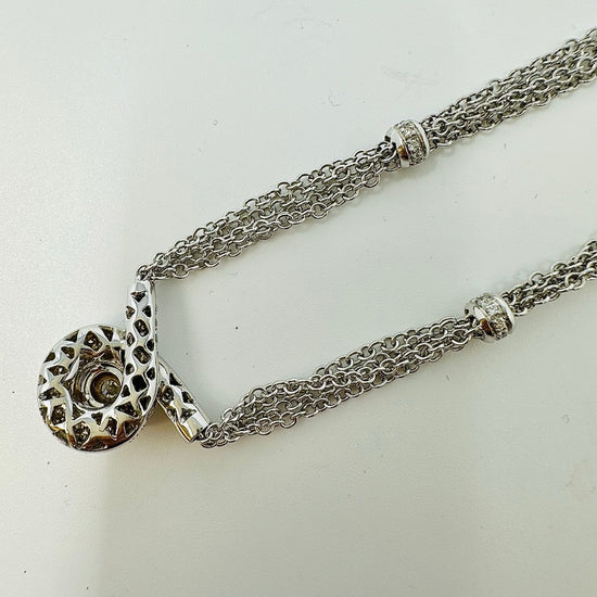 18K White Gold Necklace with 88 Diamonds