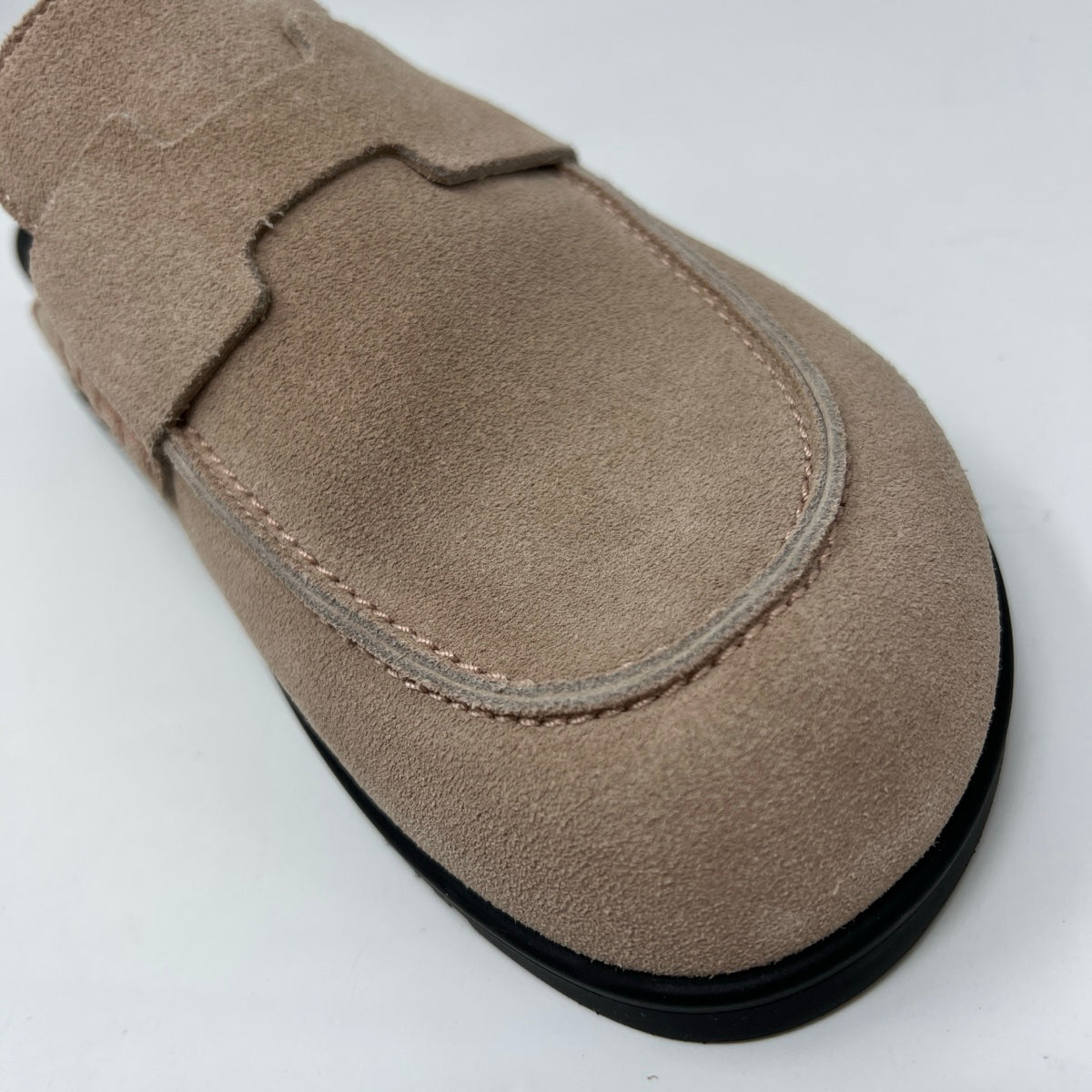 Hermes H Logo Suede Mules