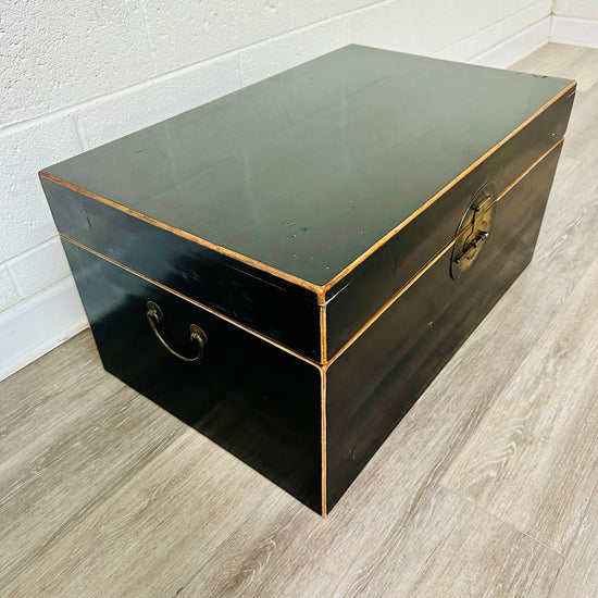 Black Trunk with Metal Pin for Lock