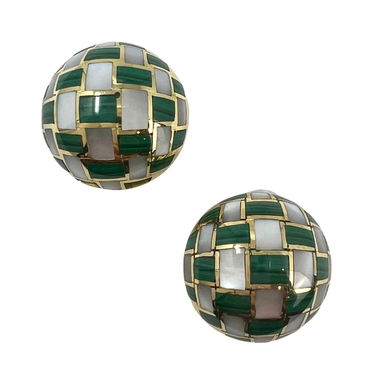Load image into Gallery viewer, Tiffany &amp;amp; Co. Vintage 18K Gold Checkerboarl  Earrings

