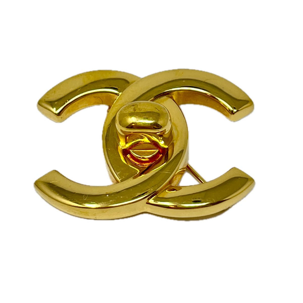 Chanel Turn Lock CC Pin