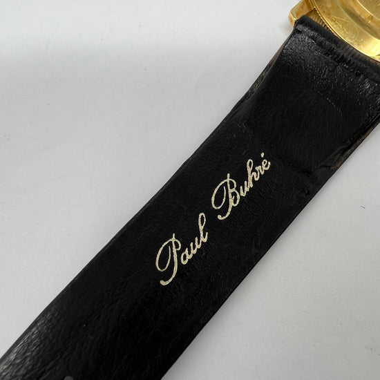 Paul Buhre 18K Gold $20 US Coin Watch with Black and Leather Strap