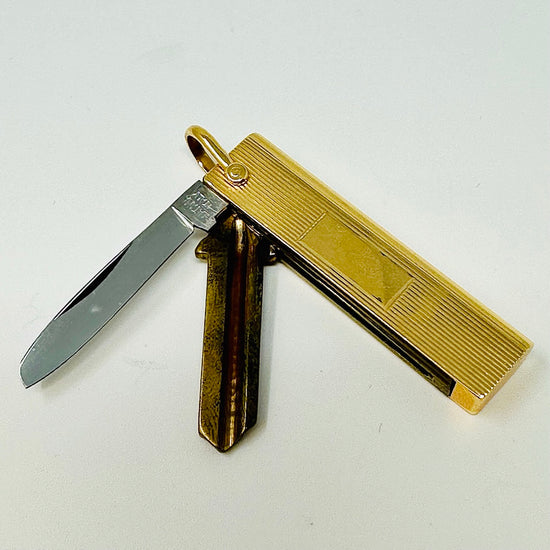 Louis Tamis 14K Gold Knife and Key