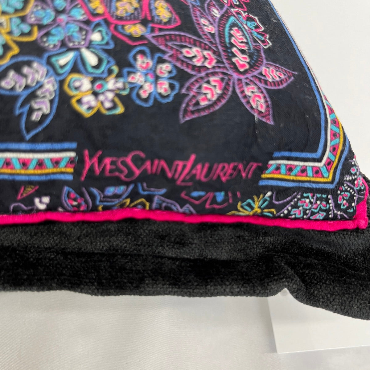 YSL Scarf Pillow with Floral  Print
