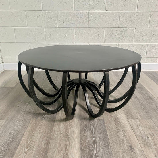 Contemporary Round Metal Coffee Table
