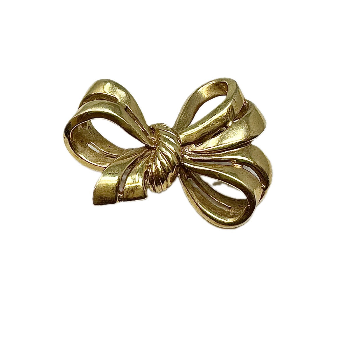 14K Gold Bow Pin